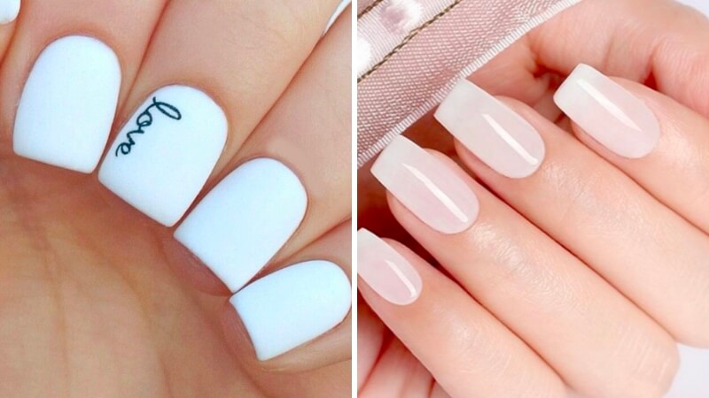 Những mẫu nail màu trắng sữa đơn giản được nhiều chị em yêu thích