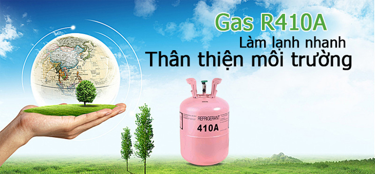 Gas R410A có năng suất làm lạnh cao hơn 1.6 lần so với gas R22