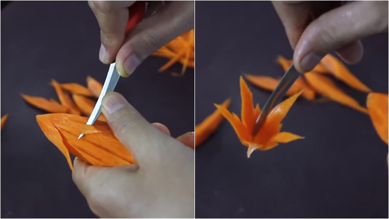 Tạo hình cánh hoa và hoàn tất