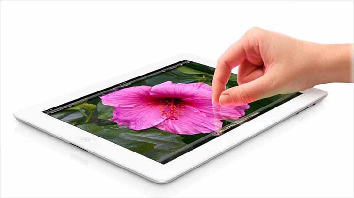iPad 4 được trang bị màn hình 9.7 inch Retina với độ phân giải 2048x1536 pixels