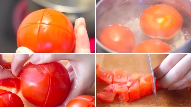 Sơ chế cà chua
