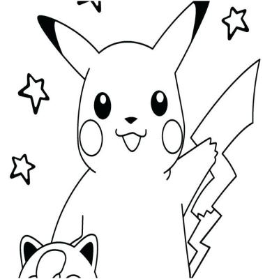 Bộ tranh tô màu Pikachu đẹp