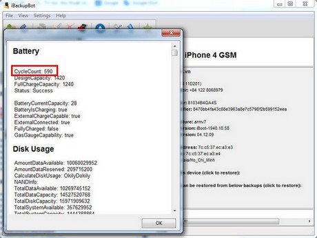 Cách check pin iPhone, kiểm tra tình trạng pin iPhone-7